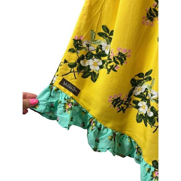Matilda Jane Brilliant Daydream Hooked on a Feeling Yellow Floral Dress Medium - Picture 8 of 11